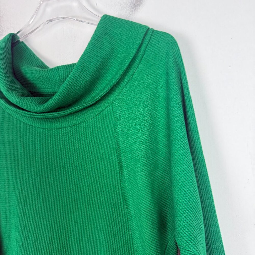 Anthropologie Pilcro Angie Mock Neck Waffle Top Green Size Small S EUC - Picture 4 of 11